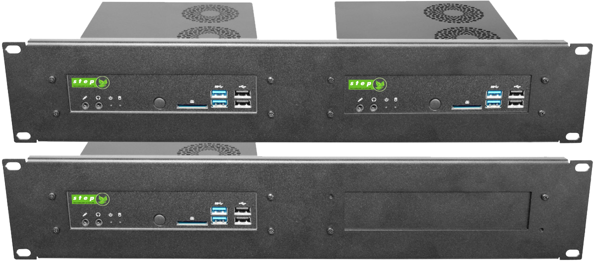 19" 4HE Rack-Einbau Platte für 2 Gehäuse 19" 4HE Rack-Einbau Platte für 2 Gehäuse
